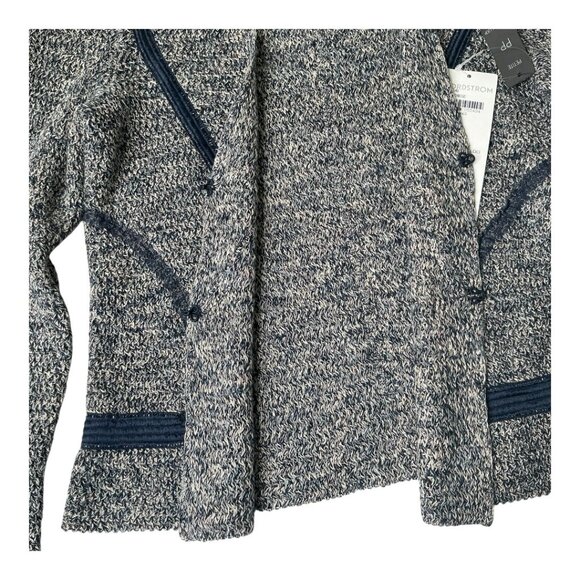 Nic + Zoe My Darling Marled V-Neck Dark Indigo Jacket PP (X-Small) - Picture 10 of 15